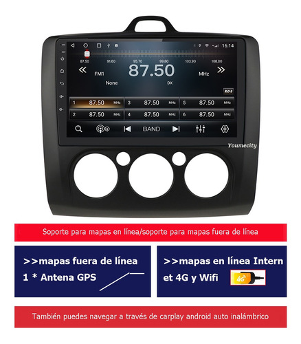  Radio Estreo Pantalla Android Gps Auto Para Focus Manual Foto 2