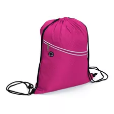 Bolsa Mochila Saco Esporte Academia Nylon Cor Rosa