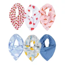 Kit Com 3 Babador Bandana Para Bebê Infantil Menino E Menina