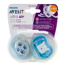 Chupeta Ultra Air 6-18m Pegadas/urso Avent - Scf085/03