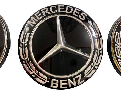 4 Centros De Rin Mercedes Benz 65mm Foto 8