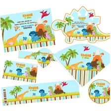 2x1 Kit Imprimible Dinosaurios, Fiesta Niños, Infantil