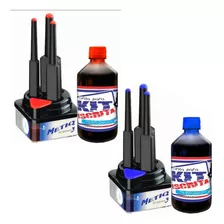 2 Kit 3 Pincéis Metiq P/ Escrever Em Cartaz + 2 Tintas 500ml