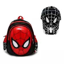 Mochila Preescolar Spider Man 3d Dibujos Animados+sombrero