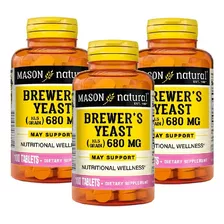 Levadura De Cerveza 680mg 10.5grain Origen Americano Pack X3