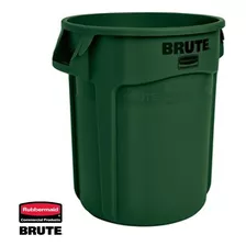 Rubbermaid® Cesto Bote De Basura Brute®, 208 Litros C/ Asas Color Verde