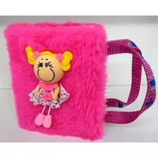 Biblia Infantil Capa Pelucia Com Alca Cor Pink 