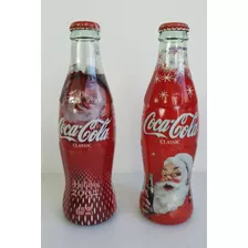 2 Garrafa Coca Cola Estados Unidos Coleção Natal 2004 Rara
