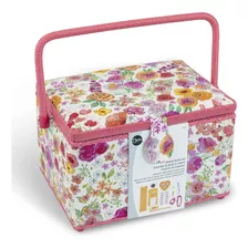 Dritz Kit Grande, Cesta De Coser Rellena Rosa Y Naranja