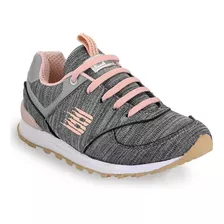 Zapatilla Deportiva Urbana Cómoda Liviana Gris/salmon