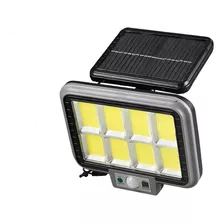 Foco Luz Con Panel Solar Sensor De Movimiento Exterior Color De La Carcasa Gris