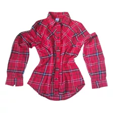 Camisa Xadrez Flanelada Quentinha Manga Longa Feminina 