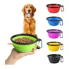 Bowl Plegable Para Mascotas Comida Agua Perro Set X3