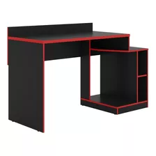 Mesa Para Computador Avatar Preto Fosco Vermelho