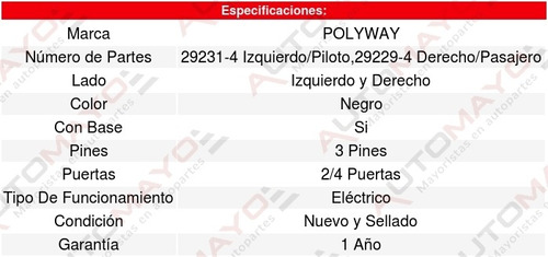 Kit 2 Espejos (de Calidad) Pontiac Sunfire 95-05 Polyway Foto 3