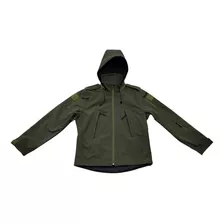 Campera Softshell Táctica Campinox Capucha Desmontable