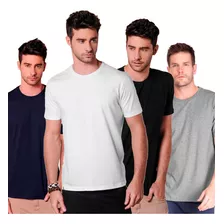 Camisetas Masculina Básica Premium Sortida Kit Com 4