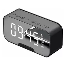 Radio Reloj Despertador Led Espejo Altavoz Bluetooth Recarga