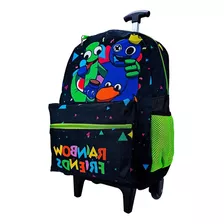 Mochila Rainbow Friends Escolar Rodinha Bolsa Infantil