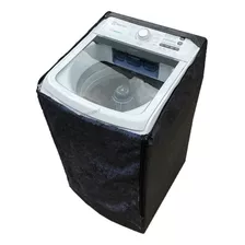 Capa Maquina De Lavar Electrolux Led 13kg E 14kg Com Ziper Cor Preta