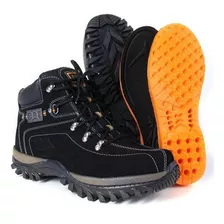 Bota Botina Coturno Adventure Masculina Couro Legitimo Top