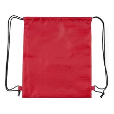 10 Unidades Mochila Saco Colorido Em Nylon Cor Vermelho Desenho Do Tecido Liso