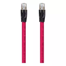 Cable De Red Ethernet Cat8 24awg S/ftp - 50 Pies - Rojo...