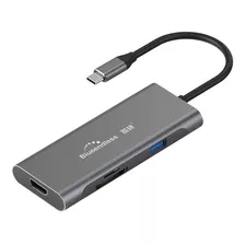 Adaptador Metalico Hub Tipo C- 7 En 1, Hdmi 4k, Usb, Pd