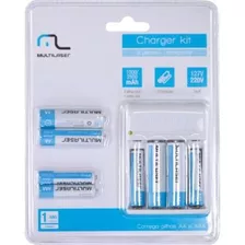 Charger Kit Com 8 Pilhas Multilaser - Cb093