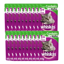 20 Whiskas Sachê Adulto Sabor Cordeiro 85g