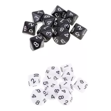 20pc D10 Poliédrico Conjunto De Dados 16mm Acrílico Para Mas