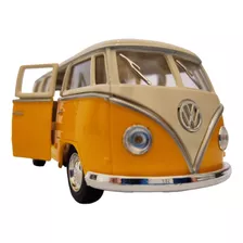 Kombi Branca Miniatura De Ferro De 1962 Volkswagen Van 1:32