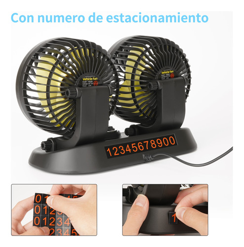 Ventilador 2 Auto Coche Porttil Potente 2 Velocidades 2 Usb Foto 9