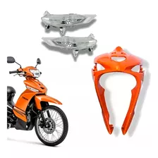 Carenagem Frontal Laranja Seta Dianteira Crypton 115