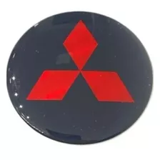 Jogo 4 Emblema Logo Adesivo Roda Mitsubishi 51mm