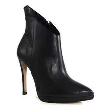 Bota Feminina Preta Couro Cecconello Salto 11cm