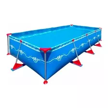 Pileta Estructural Rectangular Sol De Verano Sol 450 Con Capacidad De 7800 Litros De 4.4m De Largo X 2.2m De Ancho Azul