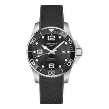 Relógio Longines L3.782.4.56.9 Hydroconquest 43mm Automatic Correia Preto Bisel Preto Fundo Preto