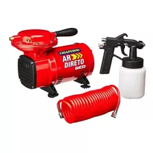 Compressor Ar Direto Red Bivolt + Kit De Pintura Chiaperini