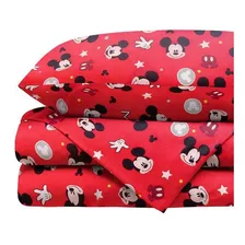 Juego De Sábanas De Camiseta Cuna Microfibra 3 Piezas Color Mickey Diseño De La Tela Cuna