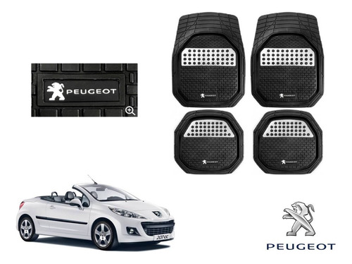 Tapetes 3d Logo Peugeot + Cubre Volante 207 Cc 2008 A 2014 Foto 2