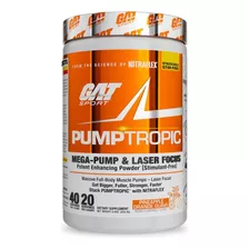 Pre Entreno Gat Pump Tropic 40 Servicios Sabor Piña Naranja Guava