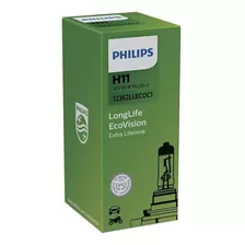 Lâmpada Halógena H11 Longlife Ecovision Philips 3100k 12v
