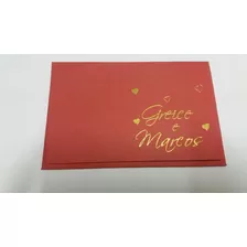 Envelope Casamento 15x21 Com Iniciais Em Relevo 80 Unidades