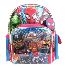 Mochila De Espalda Avengers Spiderman Sp858 Original 18''