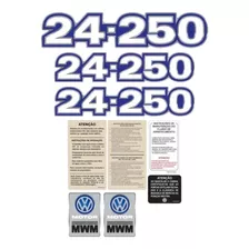 Kit Adesivo Emblema Resinado Caminhão Volks 24-250