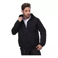 Jaqueta Masculina Corta Vento Liso Com Capuz Top Full 