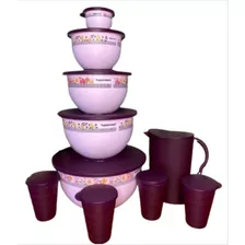 Tupperware Kit 10 Peças Muranos Roxo Púrpura 