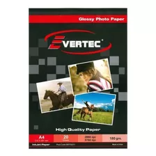 Papel Foto Brillante A 4 X 20 Hojas 180 Gr Evertec- Frane