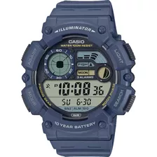 Relógio Casio Ws 1500h Azul Pescaria Dado Lua 100 Mts